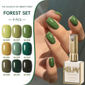 XEIJAYI 9pcs 0.51oz New Popular Nail Gel Semi Permanent Nail Art Soaking LED Nail Salon DIY Nail Salon Gel
