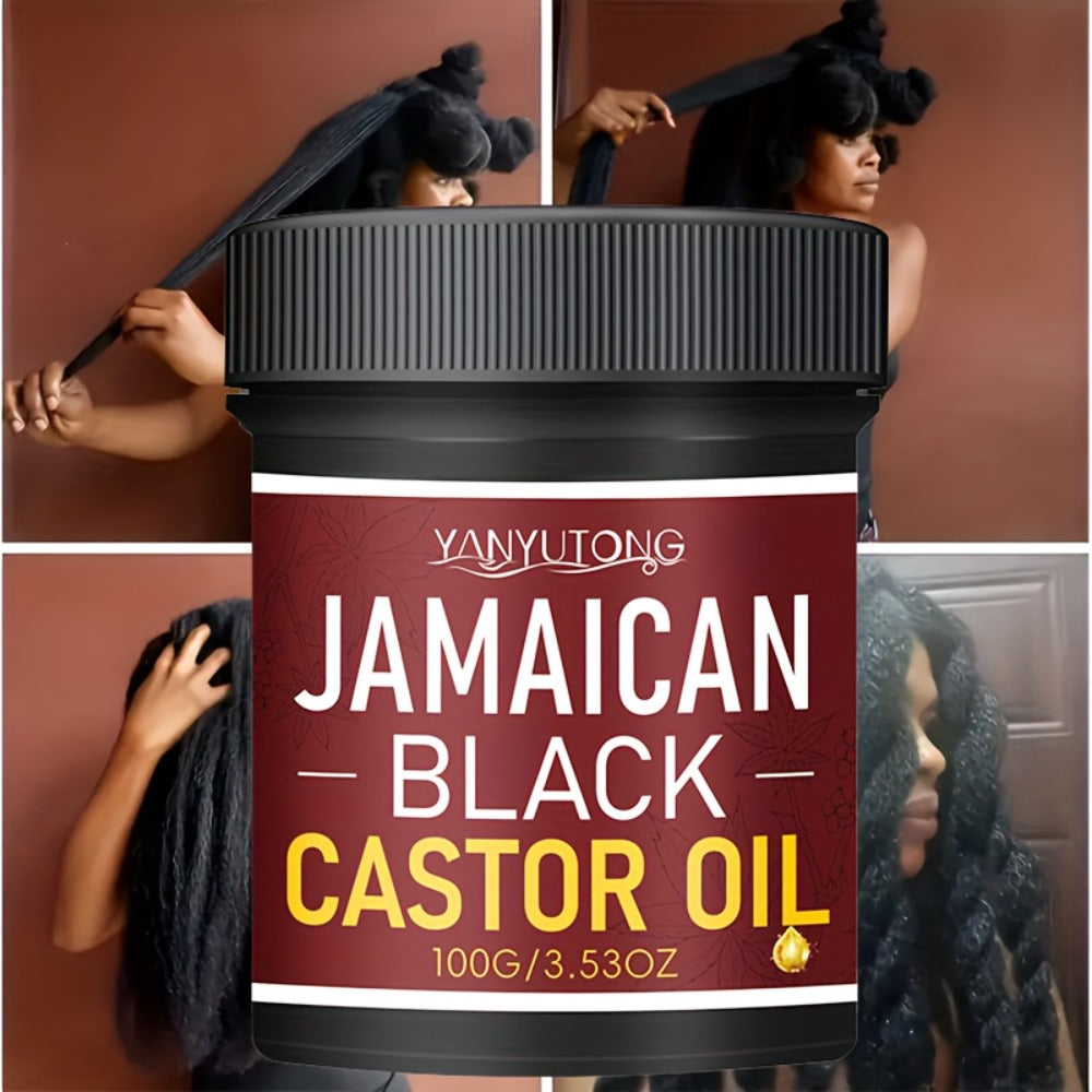 Jamaican Black Castor Oil Hair Milk - Moisturizing Hydrating Formula, Natural Volume & Smoothness, Protects & Revitalizes All Hair Types, Castor Essential Oil Hair Care Treatment for Women & Men, 100g