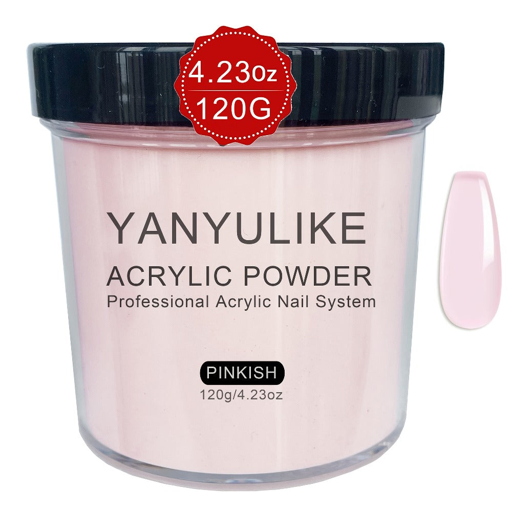 Clear White Pinkish 4Oz Acrylic Powder, Professional Acrylic for Nail System for Nail Extension Sculpting And 3D for Nail Art, Polymer Powder, No Lamp Needed