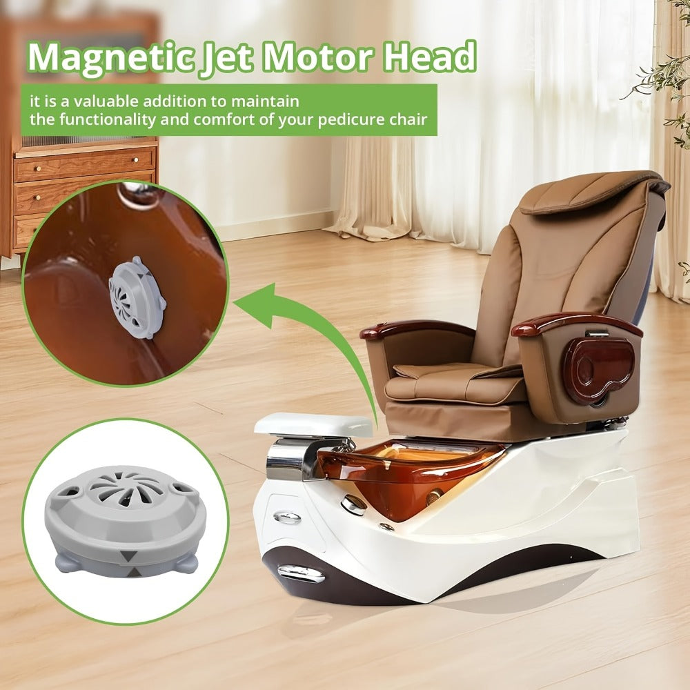 Pipeless Jet Motor Magnetic Jet Head Motor for Pedicure Spa Chair Part Includes Propeller And Cap Replacement for LURACO