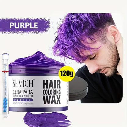 Hair Color Wax Temporary - Instant Hair Dye Wax for Parties Cosplay Festivals - Strong Hold Styling Wax with Vibrant Color for All Hair Types Men Women Kids