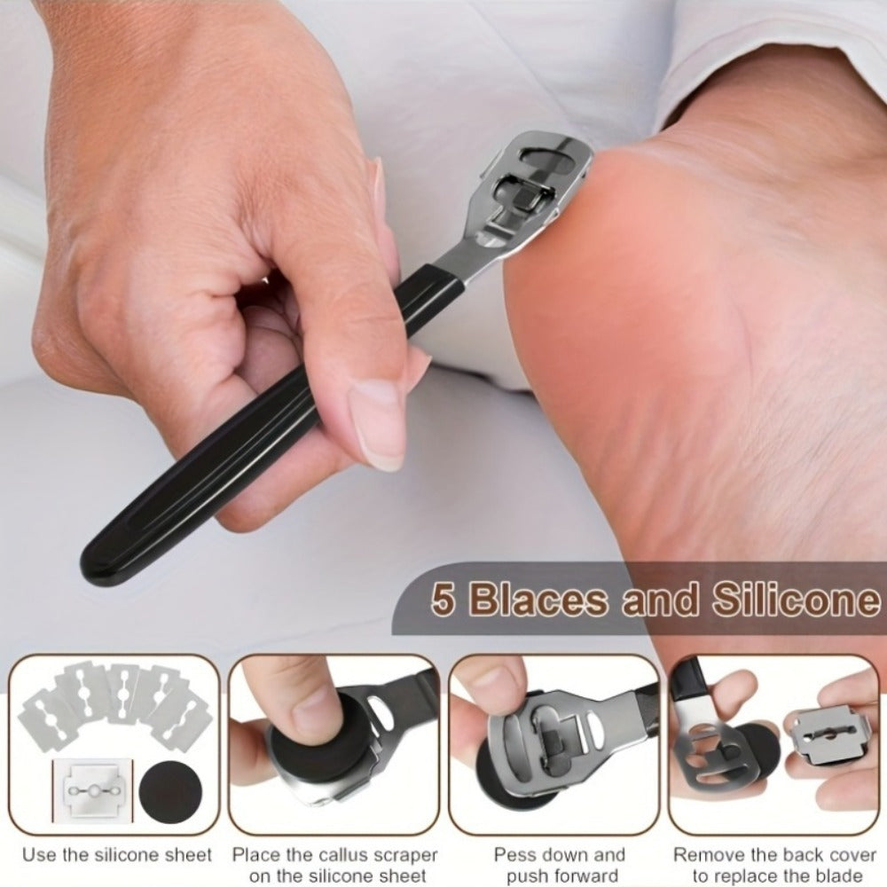 10/23pcs of Professional Pedicure Tool Set, Stainless Steel Foot Care Tool Set, Dead Skin Removal Pedicure Tool Set, Travel Essential for Men And Women