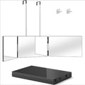 BANBERS The Folding Three-sided Mirror And Three-way Mirror Are Suitable for Haircuts. They Have Adjustable Height, Telescopic Hooks, Two Fixed Nails, A 360° Viewing Angle, And High-definition Glass. They Can Be Used for Shaving, Makeup