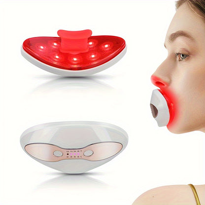 Electric Lip Plumper with LED Light — Portable Lip Enhancer & Eye Care Device for Fuller Lips, USB Rechargeable, 2-in-1 Lip Plumping Beauty Tool