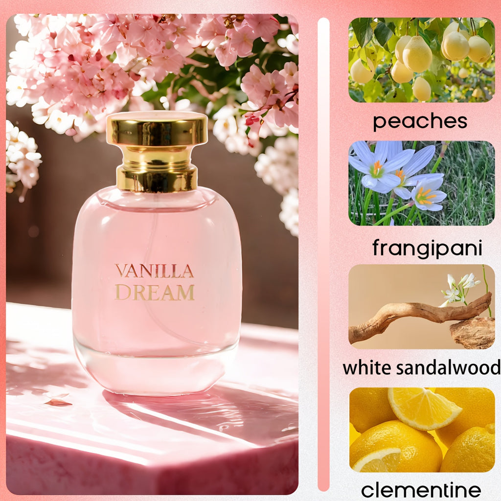 1PACK/3.38oz Women'S Perfume Fruity Floral Scent With Pear Clementine Jasmine And Vanilla Sandalwood, Elegant Daily Fragrance For Dating, Office & Social Events, Feminine Perfume Gift