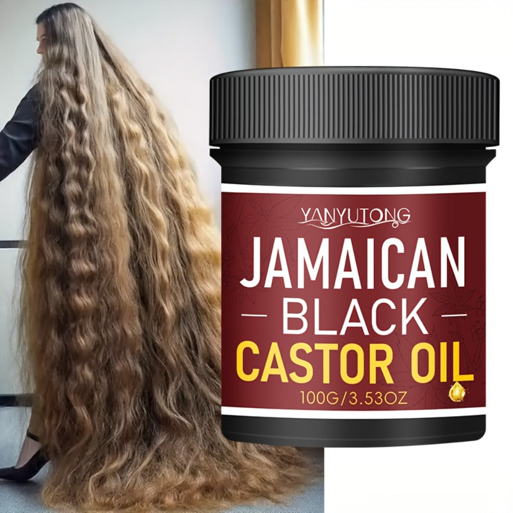 Jamaican Black Castor Oil 100g Pure Cold-Pressed - Hydrates Scalp Strengthens Hair & Promotes Eyelash Growth - High-Density Nourishing Hair Oil for Dry Damaged Hair