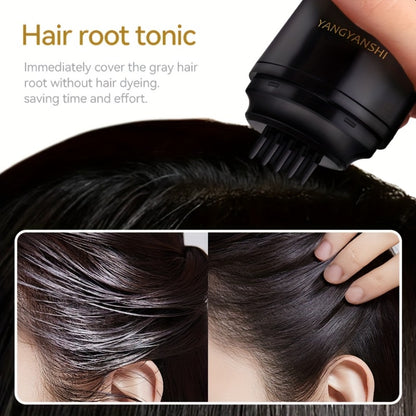Hair Dye Stick Gray Hair Coverage Root Touch Up Pen - Instant Waterproof Sweatproof Colorfast Hair Color Stick Does Not Stain Clothes Natural Black Brown
