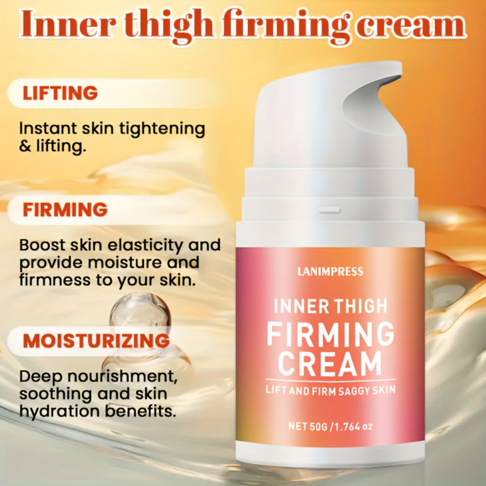 7.76oz Unisex Inner Thigh Firming Cream - Hyaluronic Acid, Honey, Jojoba, Caffeine, Shea Butter & Vitamin E, Unscented Skin Tightening Moisturizer for All Skin Types, Enhances Thigh, Butt & Body Contour, Body Firming Cream for Men And Women