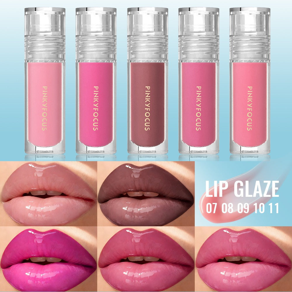 Lip Gloss Plumping Maximizer — Mirror-Like Shine Finish, Lip Injection Effect, Long-Lasting Hydrating Lip Gloss for Fuller-Looking Lips, 5 Shades Available