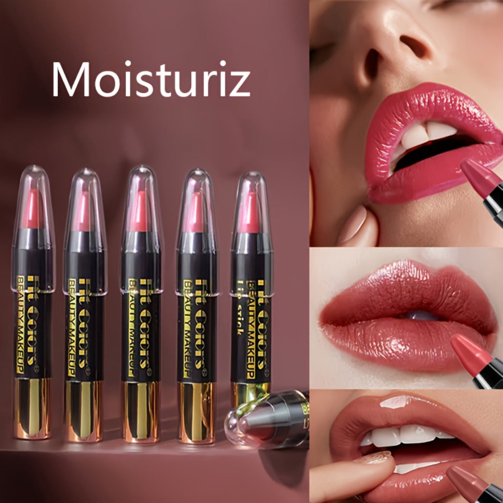 Crayon Lipstick Set 6 Pack Glossy Moisturizing Lip Color – Long-Lasting Nourishing Formula, Easy Apply Lip Crayon for Women & Girls, All Skin Types, Versatile Shades for Everyday & Date Night