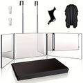 360-Degree Viewing Angle Hair Cutting Mirror, 3-Way Self Haircut Mirror with Clear Anti-Fog HD Glass, USB Rechargeable, Plastic Frame, Beauty And Personal Care Mirror, Wedding Gift, Triple Fold Mirror, Limited Time Discount, Wedding Easter Gifts