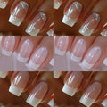 Upgrade Your Look. 72pcs (3 Boxes) Women'S Nail Accessory Set. Classic And Easy Elegant Design. Glossy Fake Nails. Extendable And Detachable Nails