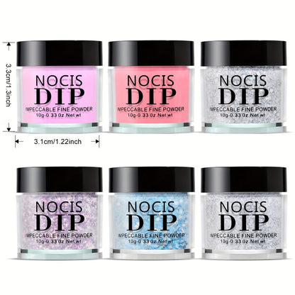 Mood Changing Dip Powder Nail Kit 6 Colors Color Changing Formula No Lamp Needed DIY Manicure Trendy Nail Gift for Women Nail Art Set