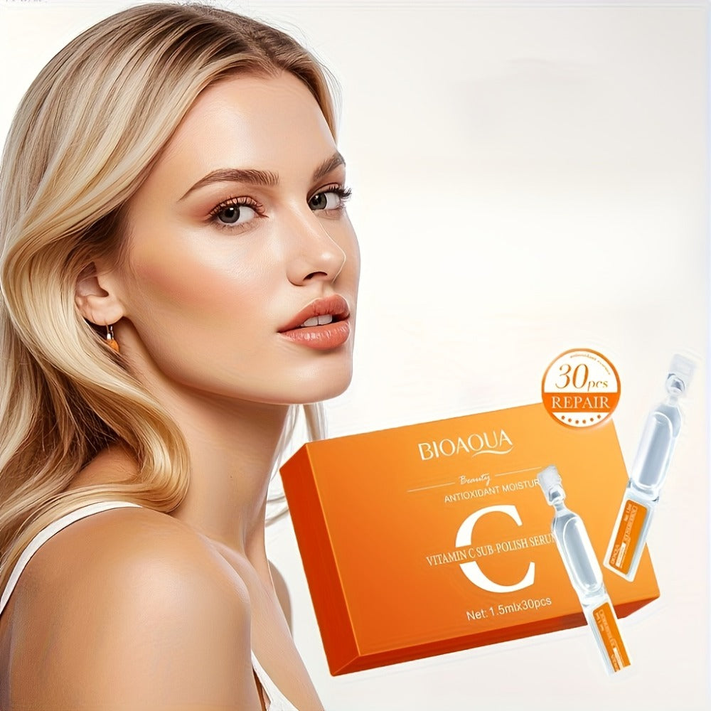 Retinol & Vitamin C Essence Set – AM Brightening + PM Firming Serum Duo for All Skin Types, Travel-Friendly Anti-Aging Skincare, 30 Pcs Each