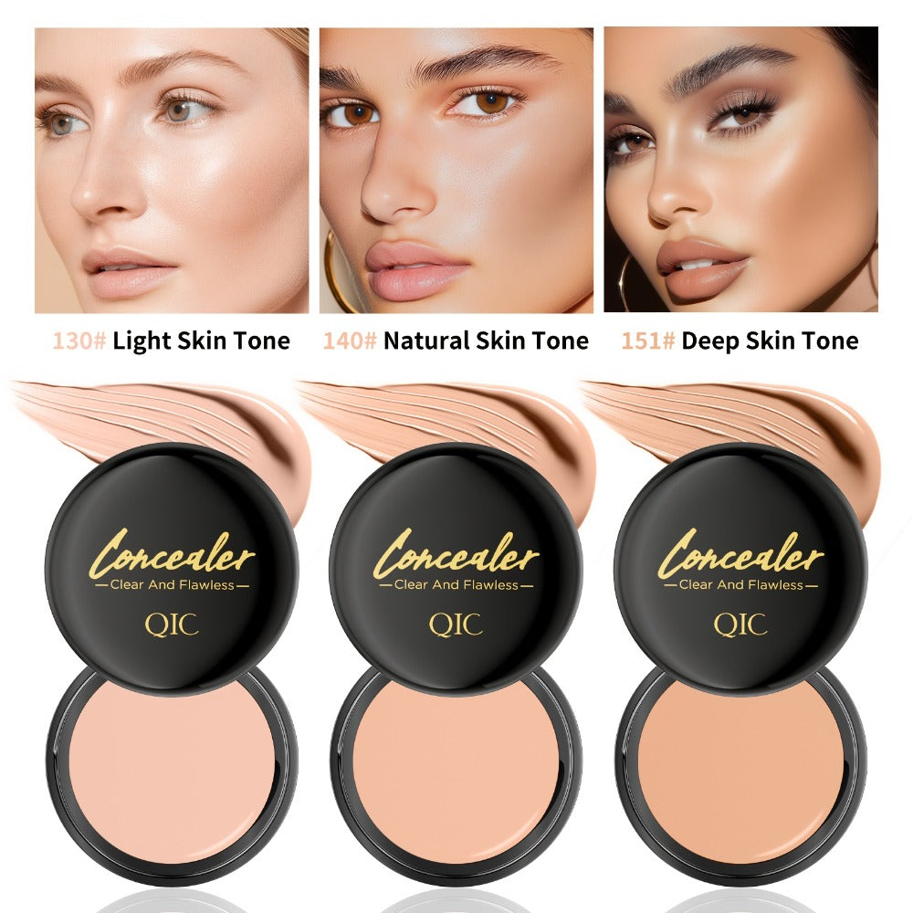 Full Coverage Concealer Cream 2pcs — Waterproof Matte Finish, Plant-Based Squalane Formula, Buildable Coverage for Dark Spots & Blemishes, All Skin Tones Light to Dark