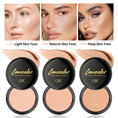 Full Coverage Concealer Cream 2pcs — Waterproof Matte Finish, Plant-Based Squalane Formula, Buildable Coverage for Dark Spots & Blemishes, All Skin Tones Light to Dark