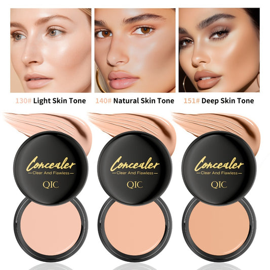 Full Coverage Concealer Cream 2pcs — Waterproof Matte Finish, Plant-Based Squalane Formula, Buildable Coverage for Dark Spots & Blemishes, All Skin Tones Light to Dark