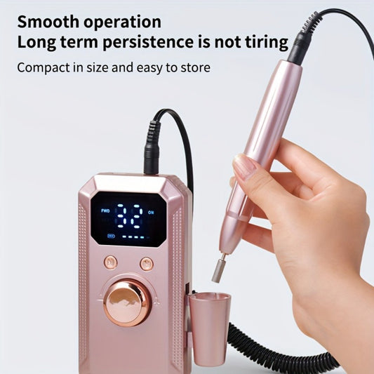 This Electric Nail Grinder Is Rechargeable And Comes with 11 Grinding Heads And 20 Sanding Rings, Perfect for High-Speed Salon Use at Home, Making It a Great Gift for