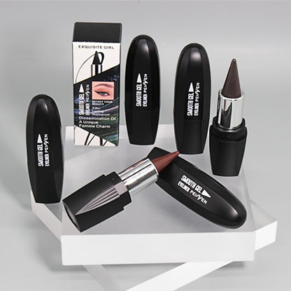 Eyeliner Set 6 Colors - Waterproof Long-Lasting Smudge-Proof Eyeliner Cream, Transfer-Proof Sliding Liner for Eyes & Lips, Black Brown Reddish Brown, Daily & Party Makeup for Women