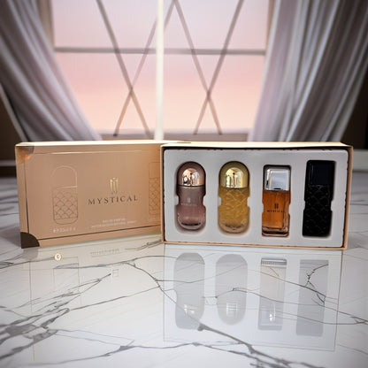 Perfume Gift Set for Women 4 Pieces - Mini Travel Fragrance Set Long Lasting, Unisex Cologne Spray Portable Gift Box for Mother's Day Valentine's Day Birthday 20ml 30ml