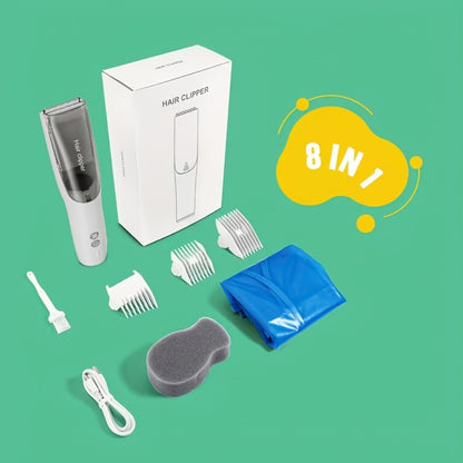 Electric Hair Clipper with Automatic Suction — USB Rechargeable, Portable Self-Cutting Design, Smooth & Easy Styling, Professional Home Hair Clipper, Holiday Gift