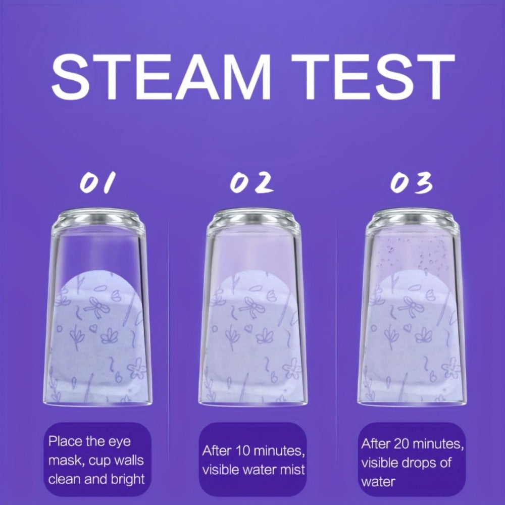30pcs/60pcs Lavender Steam Eye Mask- Self- Warm Compress for Travel& Nap, Moisturizing& Hypoallergenic, Alcohol-Free, Perfect for All Skin Types, Spa| Calming Eye Mask| Aroma, Spa