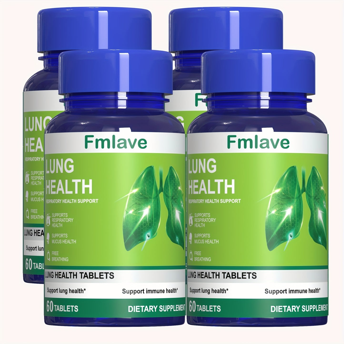 Lung Cleanse Supplement Tablets with Herbal Extract Formula | Respiratory Health Breathing Comfort Mucus Clearance & Immune Support | 60 Tablets 36g Natural Lung Cleanser