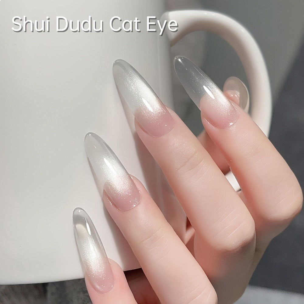 Cat Eye Nail Trends 2025 Holographic Nail Art 2pcs Set 0.51oz Reflective Cat's Eye Magnetic Nail Gel Soaking LED Gel Salon Female Nail Art Tools Fashion Nail Gel