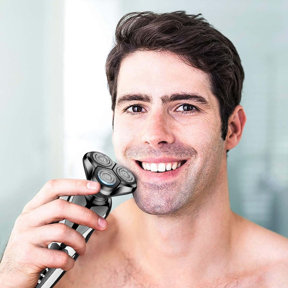 Father's Day Gift for Men, Electric Shavers Cordless Rechargeable Face Beard Nose Hair Trimmer 3-in-1 Kit Make Up, Ideal Gift for Father, Boyfriend, Brother