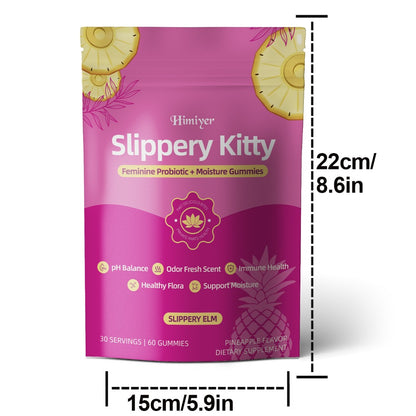 Women's Probiotic Gummies with Slippery Elm for pH Balance & Freshness – Pineapple Flavour, 60 Gummies, 30-Day Supply | Healthy Flora Support | ShopVora UK