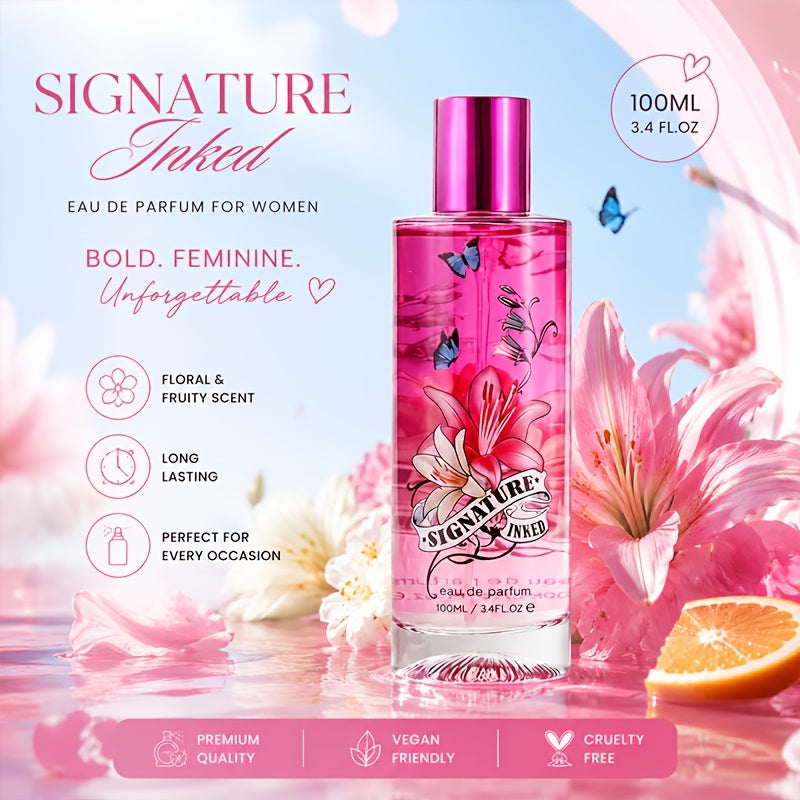 3.4fl.oz Women's Eau De Parfum Spray - Long-Lasting Fragance Spray, with Mango, Grapefruit and Wild Strawberry, Perfect for Dating, Daily Life, Parties and Gift Giving - 1/2pcs