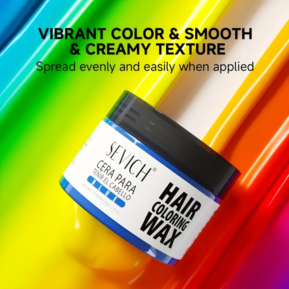 Hair Color Wax Temporary - Instant Hair Dye Wax for Parties Cosplay Festivals - Strong Hold Styling Wax with Vibrant Color for All Hair Types Men Women Kids