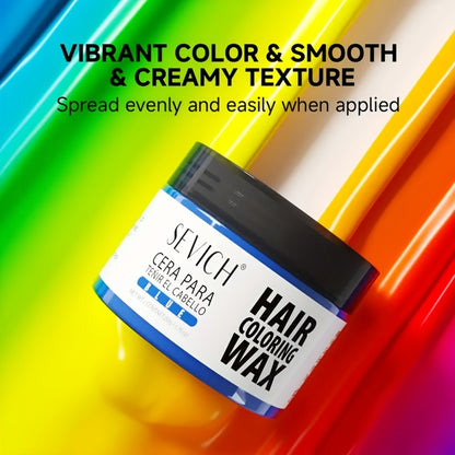 Hair Color Wax Temporary - Instant Hair Dye Wax for Parties Cosplay Festivals - Strong Hold Styling Wax with Vibrant Color for All Hair Types Men Women Kids