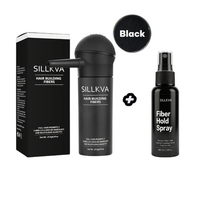 Hair Fibers Spray Applicator Kit — SILLKVA Instant Thickness & Natural Coverage for Thinning Hair & Bald Spots, 7 Shades, Precision Spray, 0.97oz