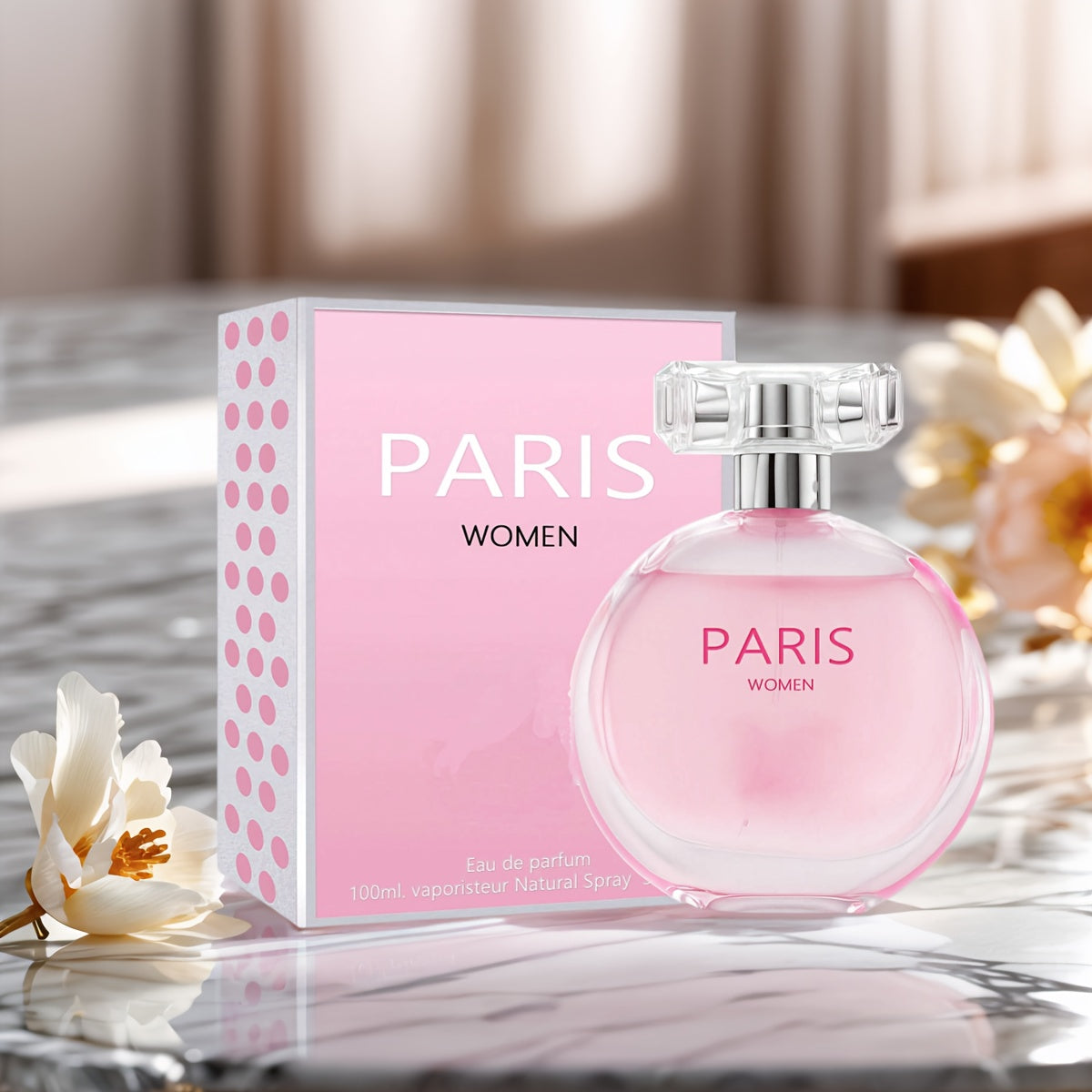 PARIS WOMEN Women's Perfume Spray, an Excellent Gift, with a Gourmand Fragrance, Suitable for Daytime and Casual Use, Appropriate for All Skin Types, in a Classic Bottle, 3.4 Fluid Ounces.
