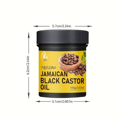 Jamaican Black Castor Oil for Hair Growth 100g Pure Cold Pressed Scalp Treatment - Strengthens Thickens Reduces Breakage & Shedding Nourishing Hair Oil for All Hair Types Women Men