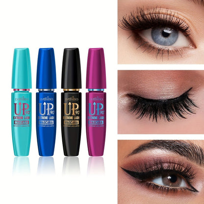 Mascara Set 4-Pack 4D Waterproof Volumizing Lengthening Curling Long Lasting Black Lash Mascara for Fuller Thicker Lashes All Skin Types