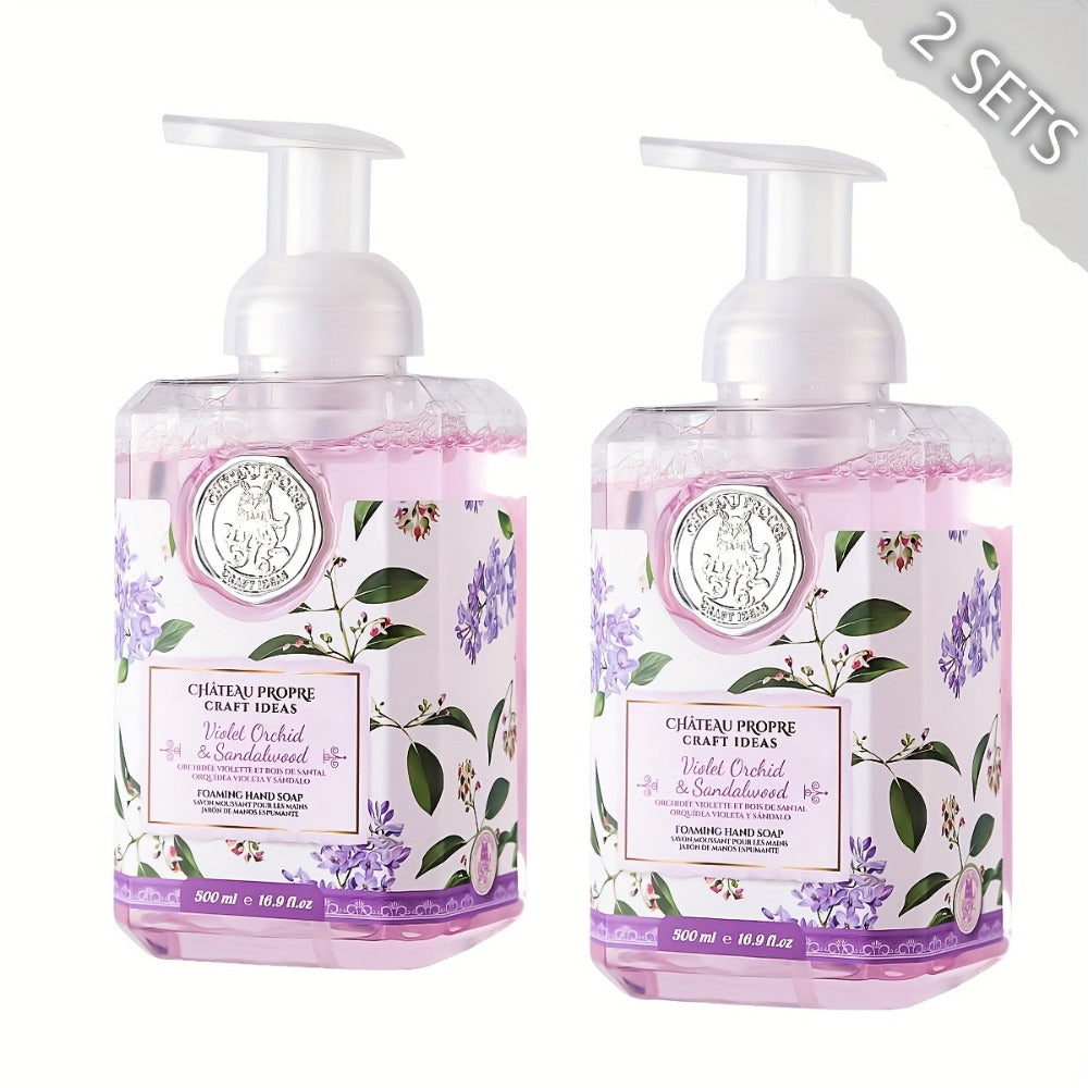 1pc/2pcs Foaming Hand Soap, Cruelty-Free, 16.9 Fl Oz (500ml), Fresh Smell. Good For Bathroom, Kitchen And Bedroom. Good Choice For Gift Giving.