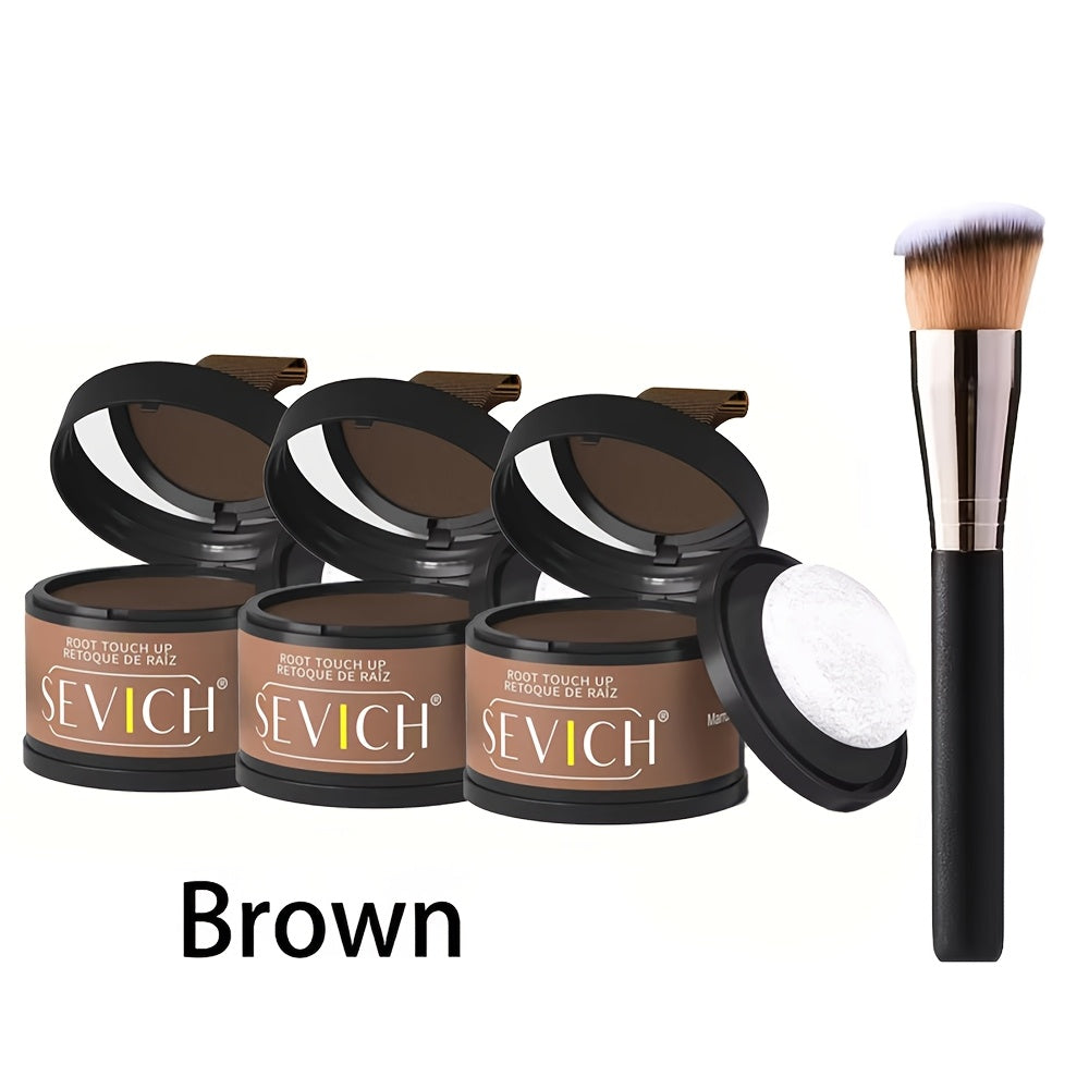Hairline Powder for Root Touch Up & Hair Loss Cover - Volumizing Hair Concealer Powder for Thinning Hairline, Bald Spots & Sparse Areas - Works on All Hair Types - Multiple Shades with Brush 4g