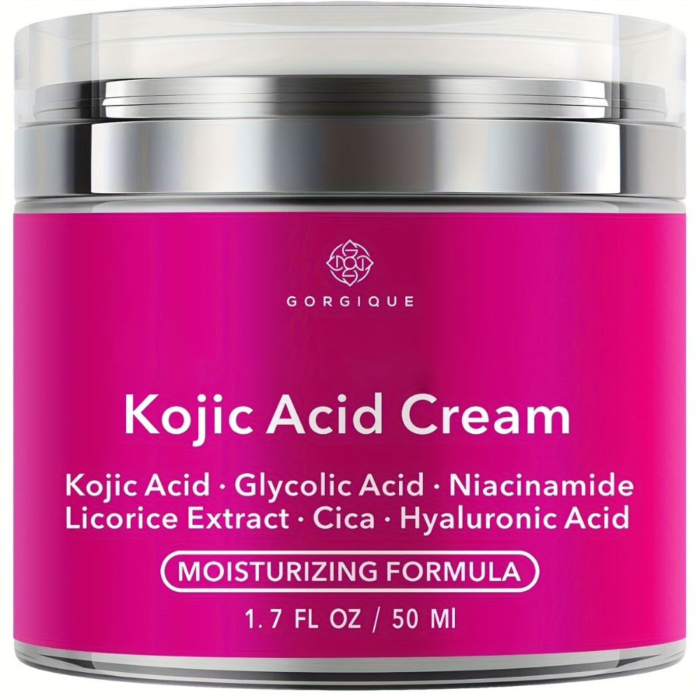 50ml/1.7oz Kojic Acid Cream, Deeply Hydrating And Moisturizing, Smoothing Skin, Contains Kojic Acid And Hyaluronic Acid, Dark Spots Look Reduced, Brightens Skin, Making Your Skin Look Younger