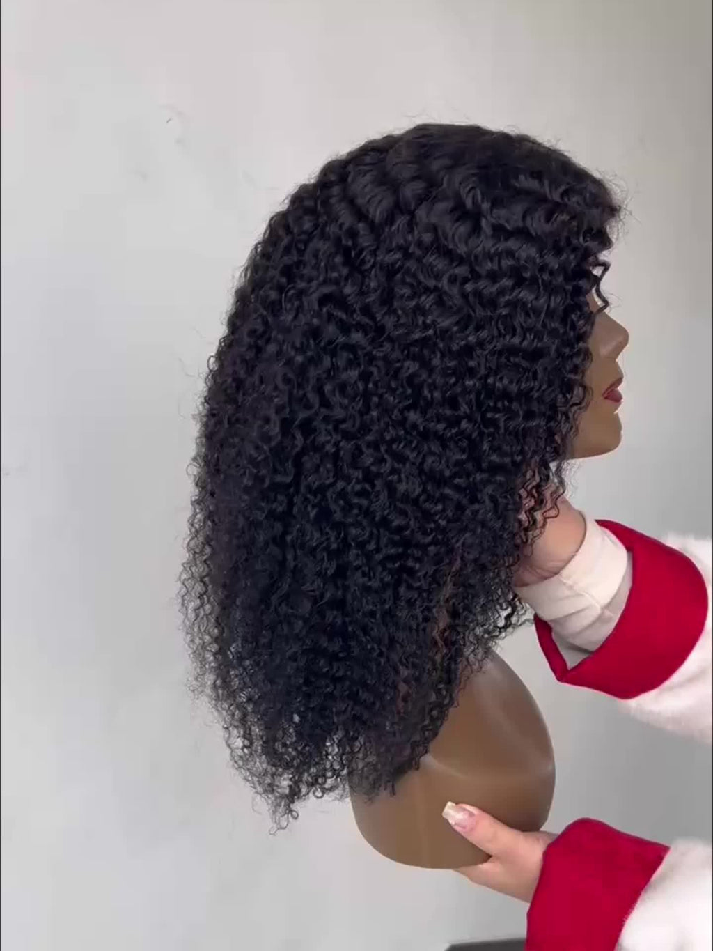Kinky Curly Lace Front Wigs Human Hair 4X4X1 Lace Closure Wigs 180% Density Kinky Curly Wigs with Brazilian Unprocessed Wig Natural Color