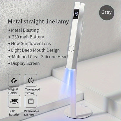 Mini Handheld Nail Dryer LED Lamp USB Powered Fast Dry Gel Polish Curer Portable Small Nail Lamp Manicure Tool for Home Salon Black Blue Gray Light Blue