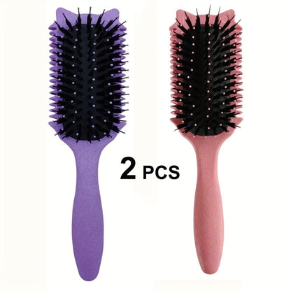 Detangling Brush for Curly Hair 1/2 Pcs – Flexible Bristles Reduce Breakage & Frizz, Gentle Scalp Massage, Wet & Dry Use, Wavy Coily Hair Care Tool