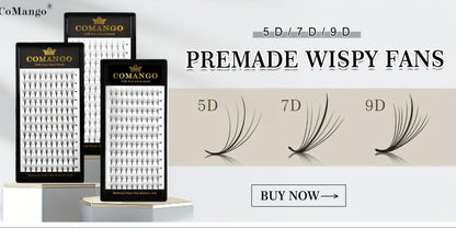 Premade Wispy Fan Lashes 120 Fans 5D 7D 9D Volume Faux Mink Eyelash Extensions Curl C D Mixed 8-15mm Fluffy Pointy Base DIY Beginner Individual Lashes Natural Look