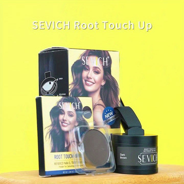 [local Warehouse]sevich Hairline Powder Waterproof Hairline Powder Kit (hair Shadow Powder 4g + 4g Refill+brush) Natural Eyebrow Powder Root Touch-Up, Long Lasting -For Men & Women - Instant Root Concealer For Grey Hair, Natural Finish, Travel Size