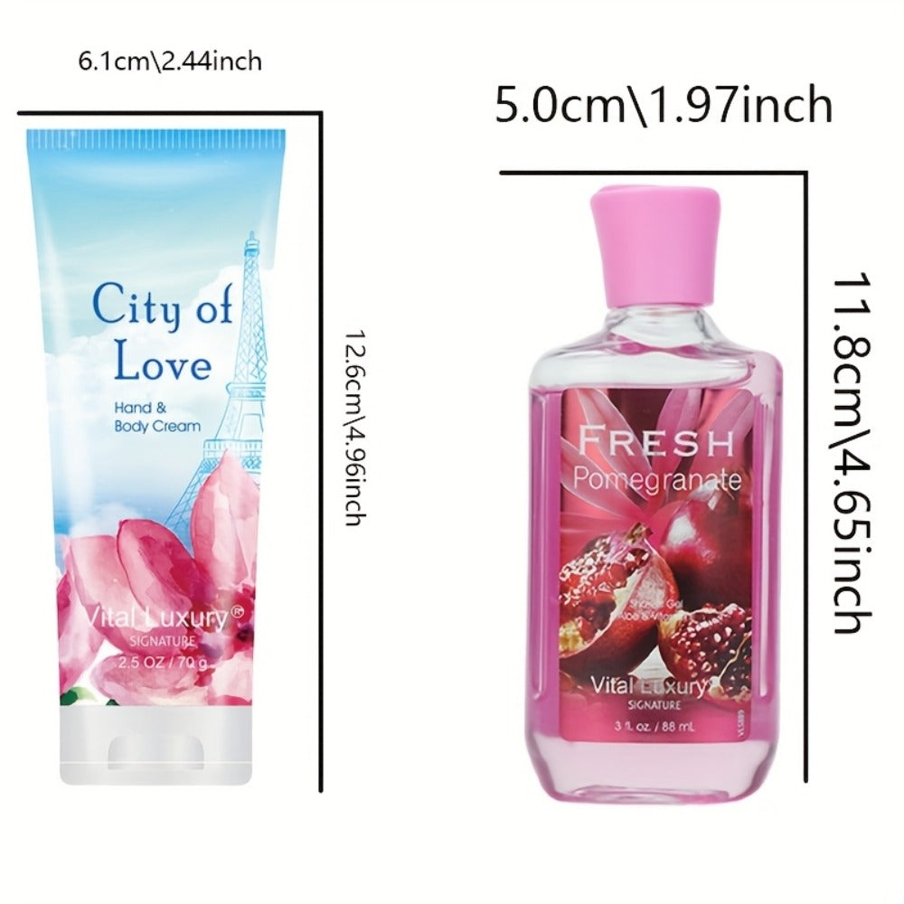 [2pcs Body Set] 2pcs Body Set, Multi Scented Fragrance Bath Salt Shower Gel & 2in1 Body Lotion | Home Spa Set & Shower Fragrance Set | Perfect Gift for Birthday, Christmas, Mother's And Father's Day, 88ml+70g, Easy to Carry for Travel Vacation
