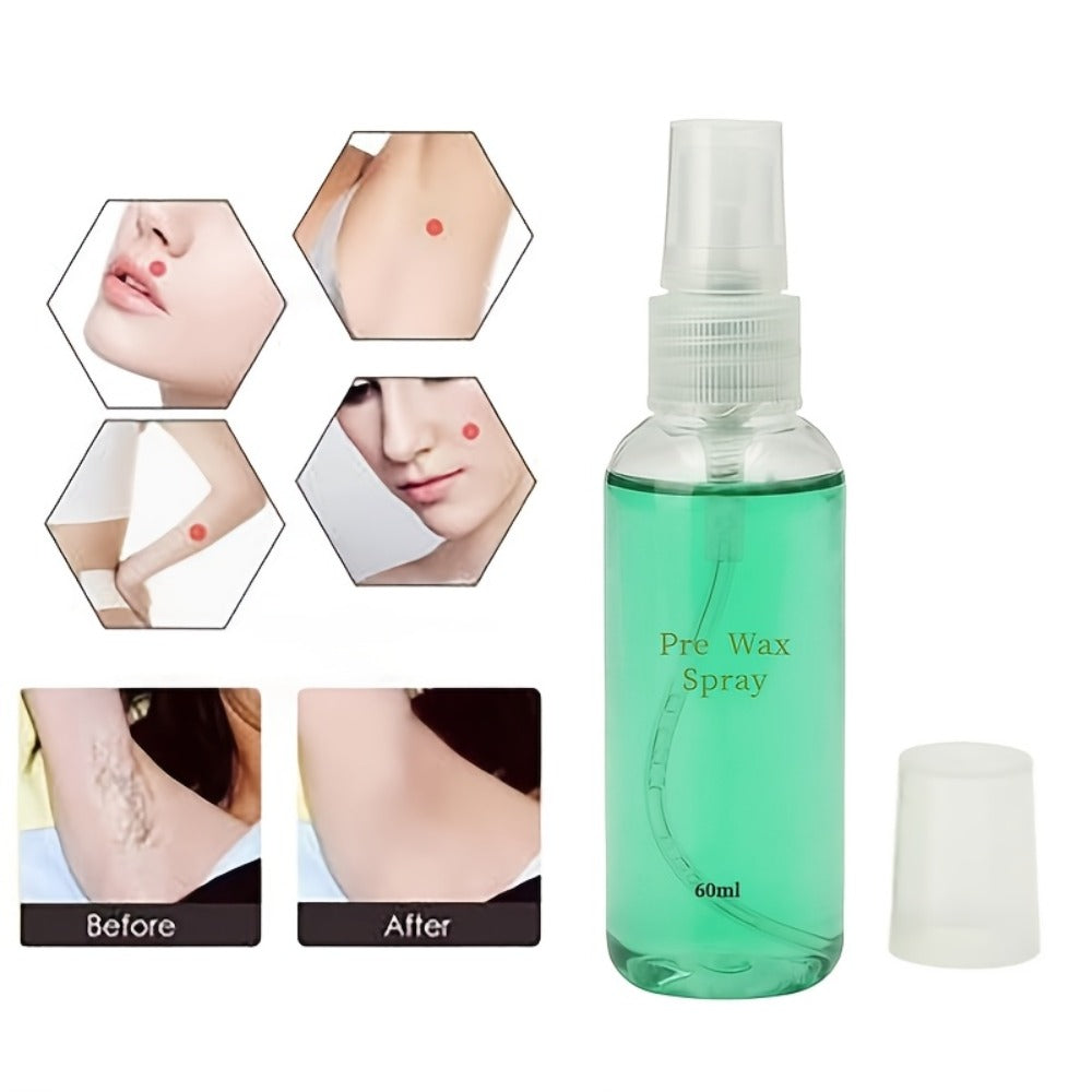 Moisturizing Body Hair Removal Spray for Smooth and Clean Skin - Pre and Post Wax for Legs, Underarms, and Face