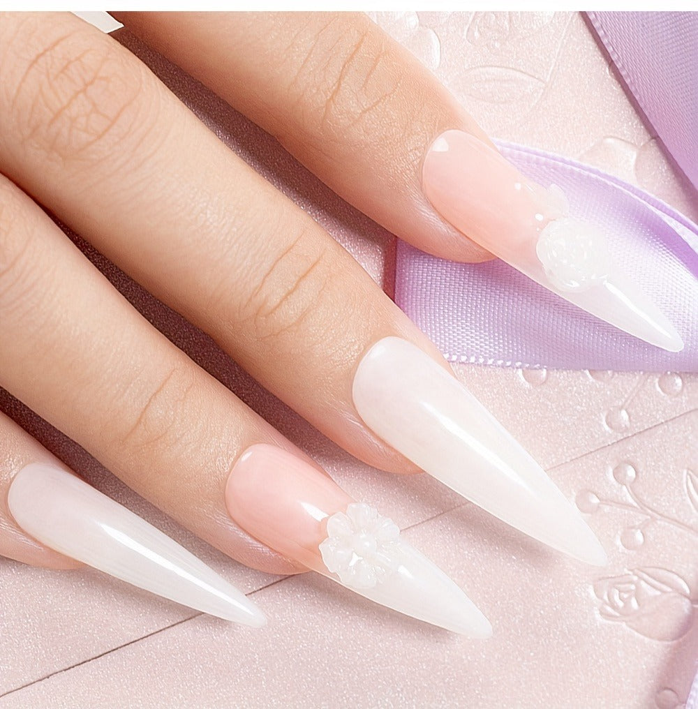 AWStorG 5pcs/Set Solid Gel Builder For Nails Starter Kit Clear Nude Nail Extension 3D Gel Nail Art Nail Glue For Acrylic Nails Rhinestone Gel Sculpture Molding Gel Hard Gel With Flower Molds Sculpting Brush