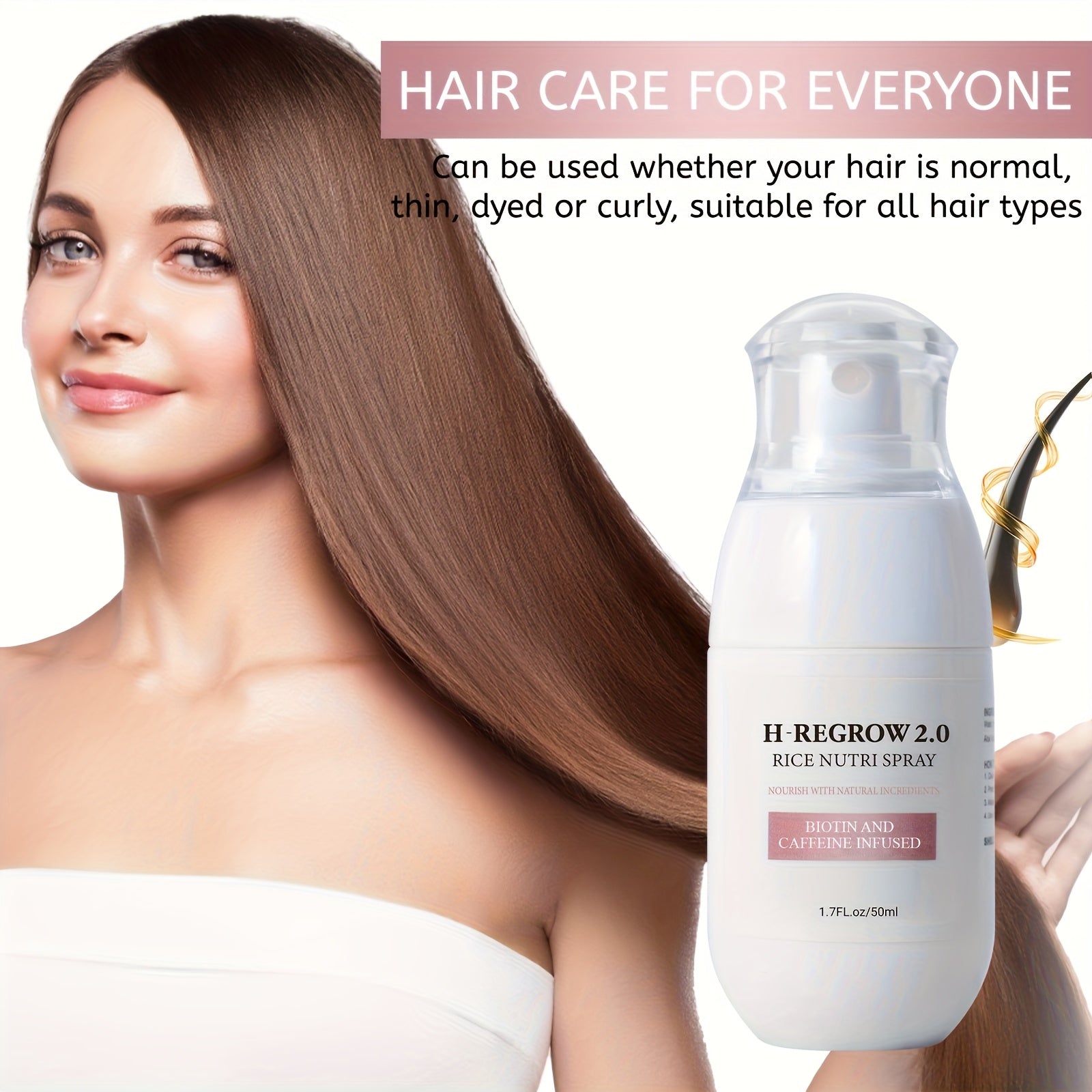 4pcs Natural Rice Scalp Spray, Containing Hydrolyzed Rice Protein, Ginger Root Extract, Moisturizing And Soft Hair, Long-lasting And Light Hair Care, Valentine'S Day Beauty Tool Gift, Christmas/New Year/Valentine'S Day Gifts