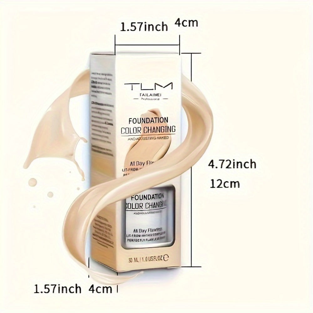 Purchase Two And Receive One at No Cost (3pcs)/Tum TLM Temperature Foundation, Color-Shifting BB Cream Base Makeup, Smooth Application Without Clumps Or Powder Buildup, Perfect End, Great Gift for Mother'S Day And Valentine'S Day